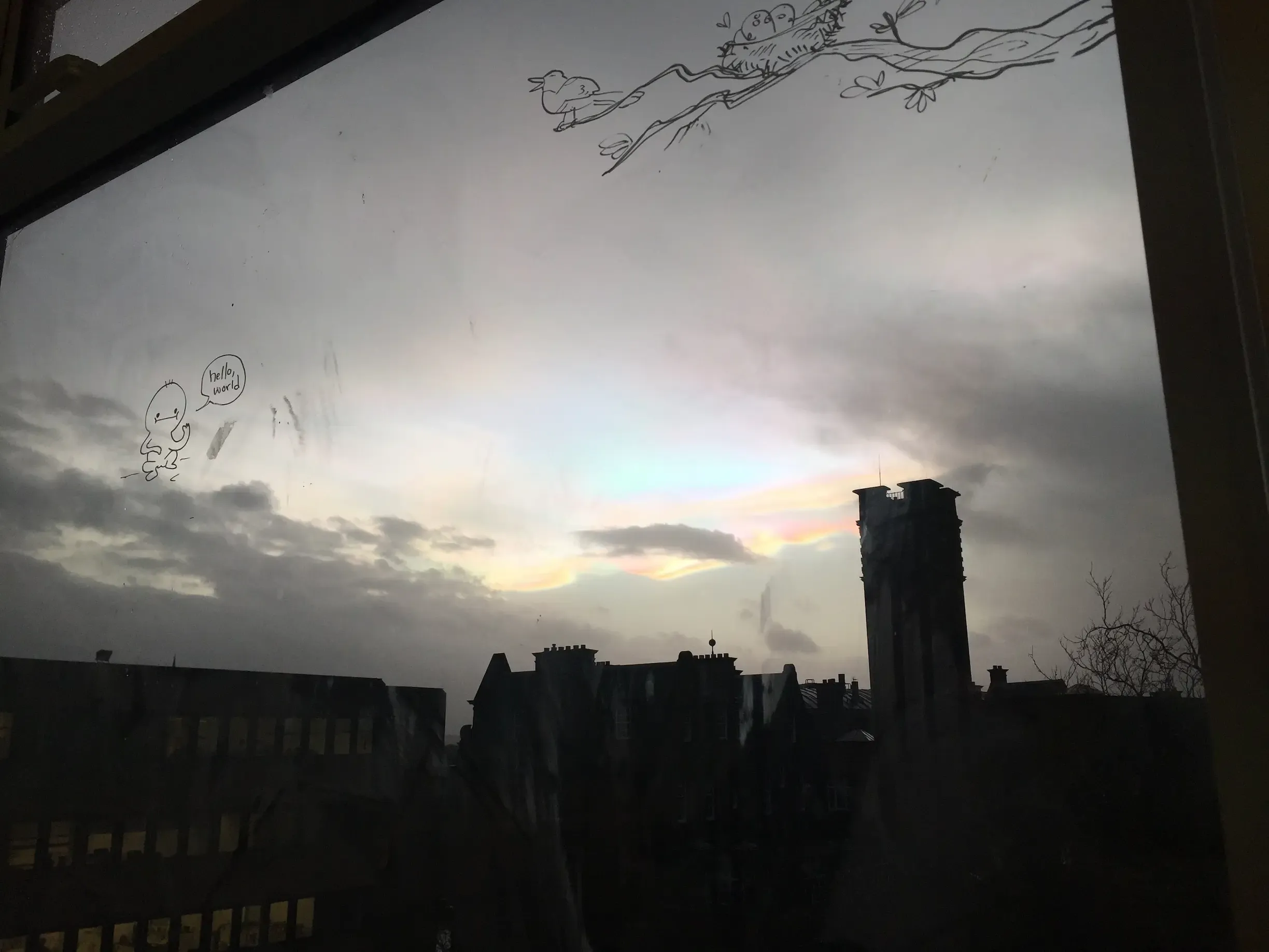 Nacreous clouds in Edinburgh.