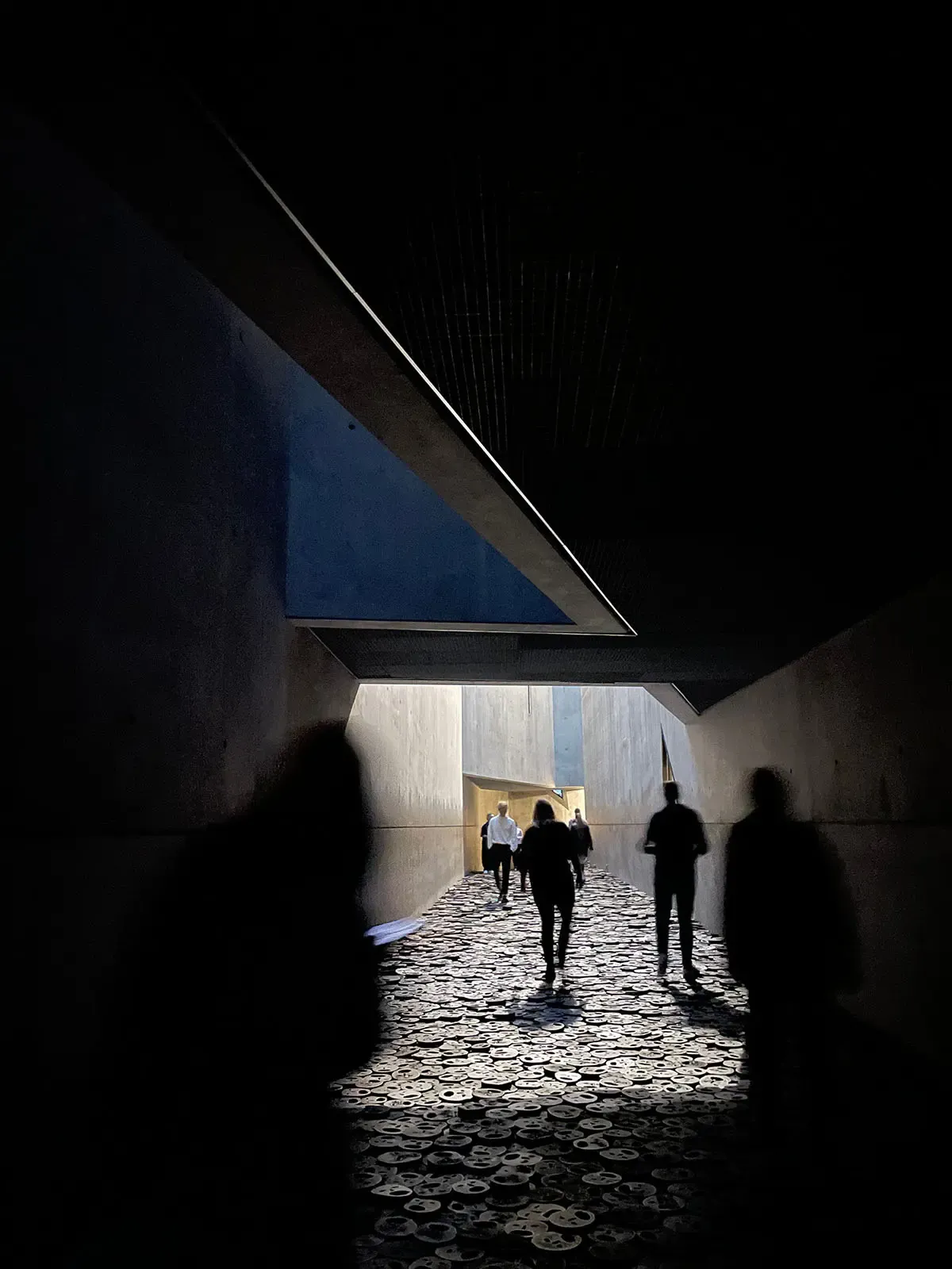 Inside the Jewish museum in Berlin.