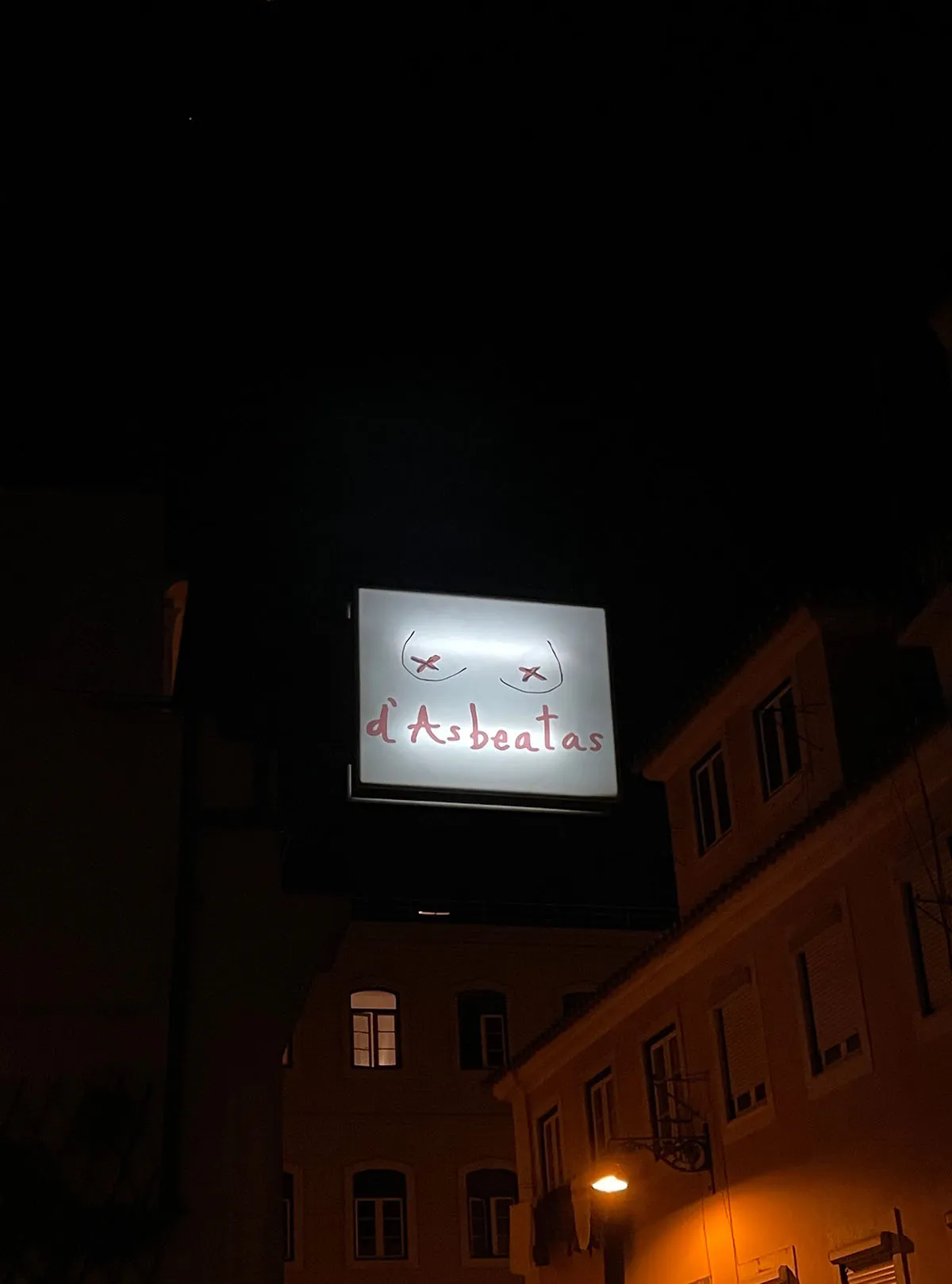 A restaurant sign in Lisbon.