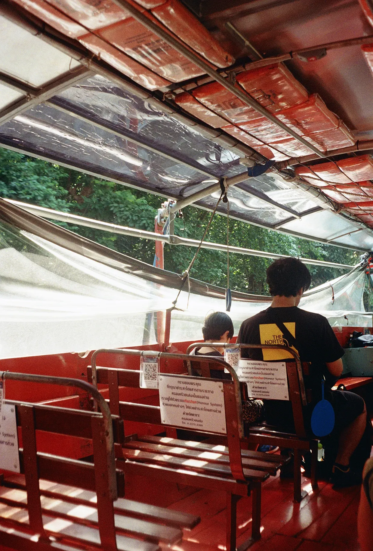 On the riverbus in Bangkok.